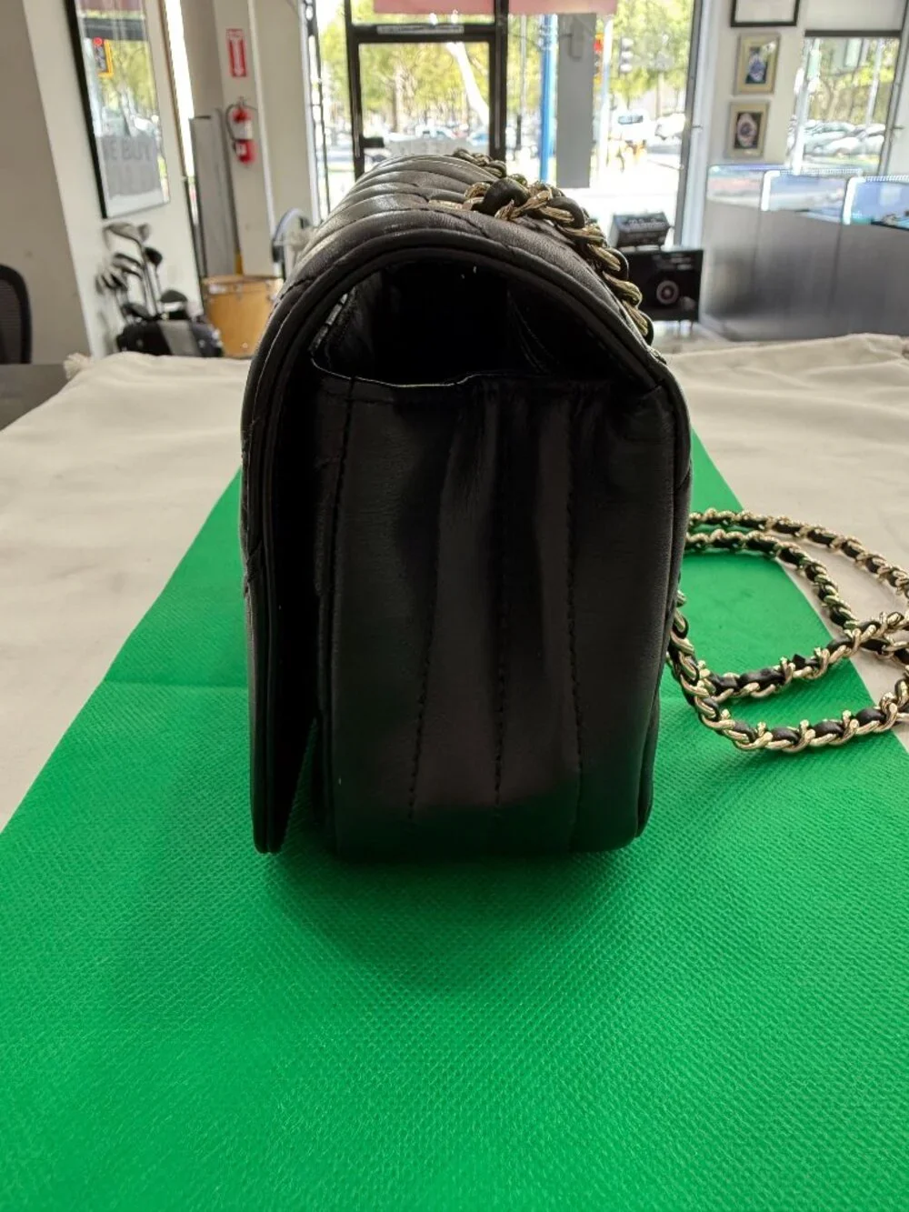 Chanel Chevron V-Stitch Shoulder Bag